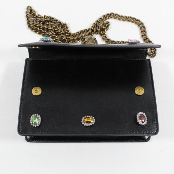 Kurt Geiger Mini Shoreditch Crystal Leather Crossbody Bag - Black - Picture 6 of 11